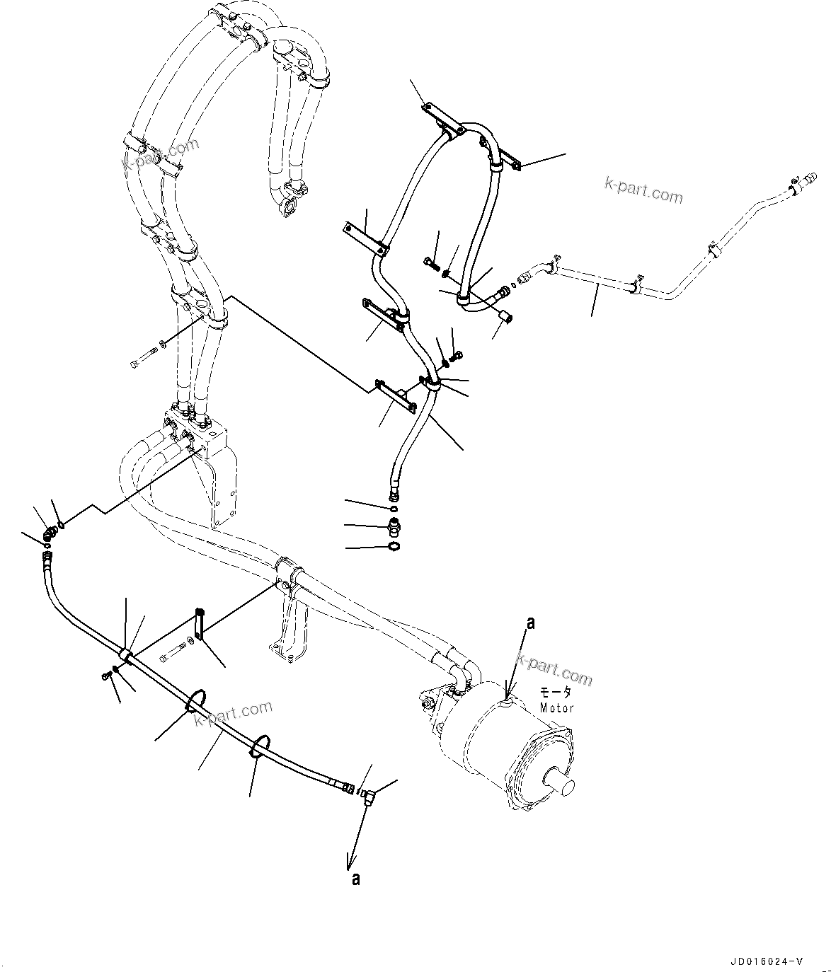 Komatsu parts book diagram for D85MS-15 S/N 2101-UP: ROTOR, DRAIN PIPING(#1006-)