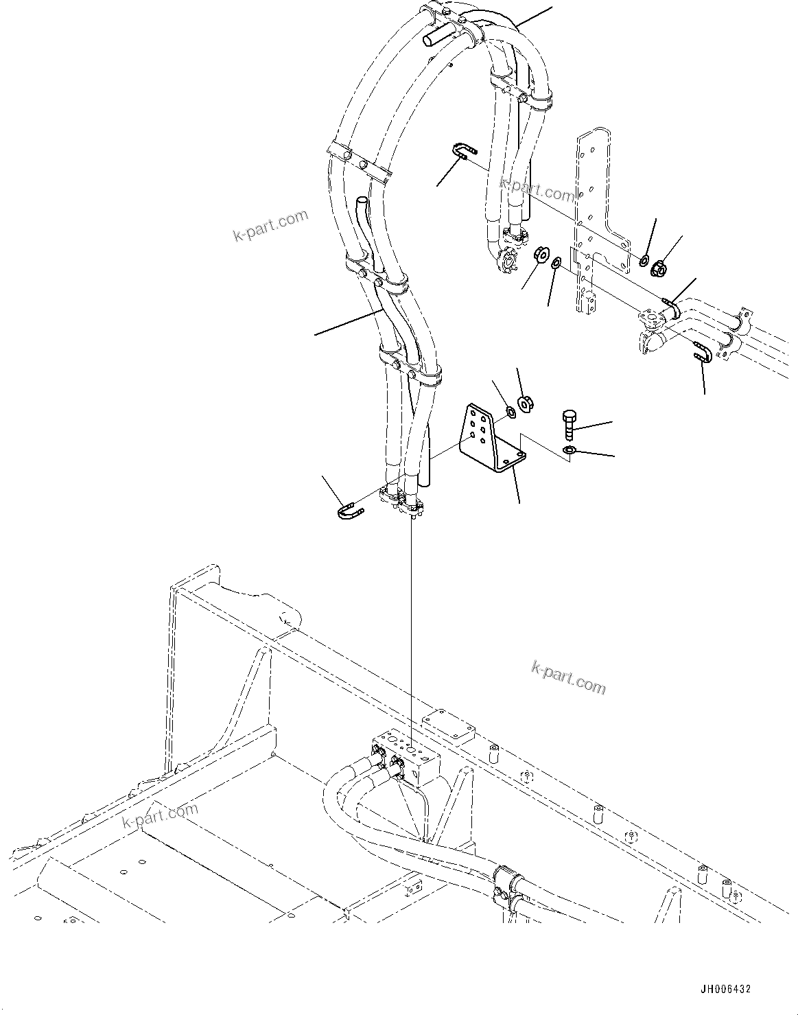 Komatsu parts book diagram for D85MS-15 S/N 2101-UP: ROTOR, BRACKET (2/2) (WITH BASKET)(#2101-)