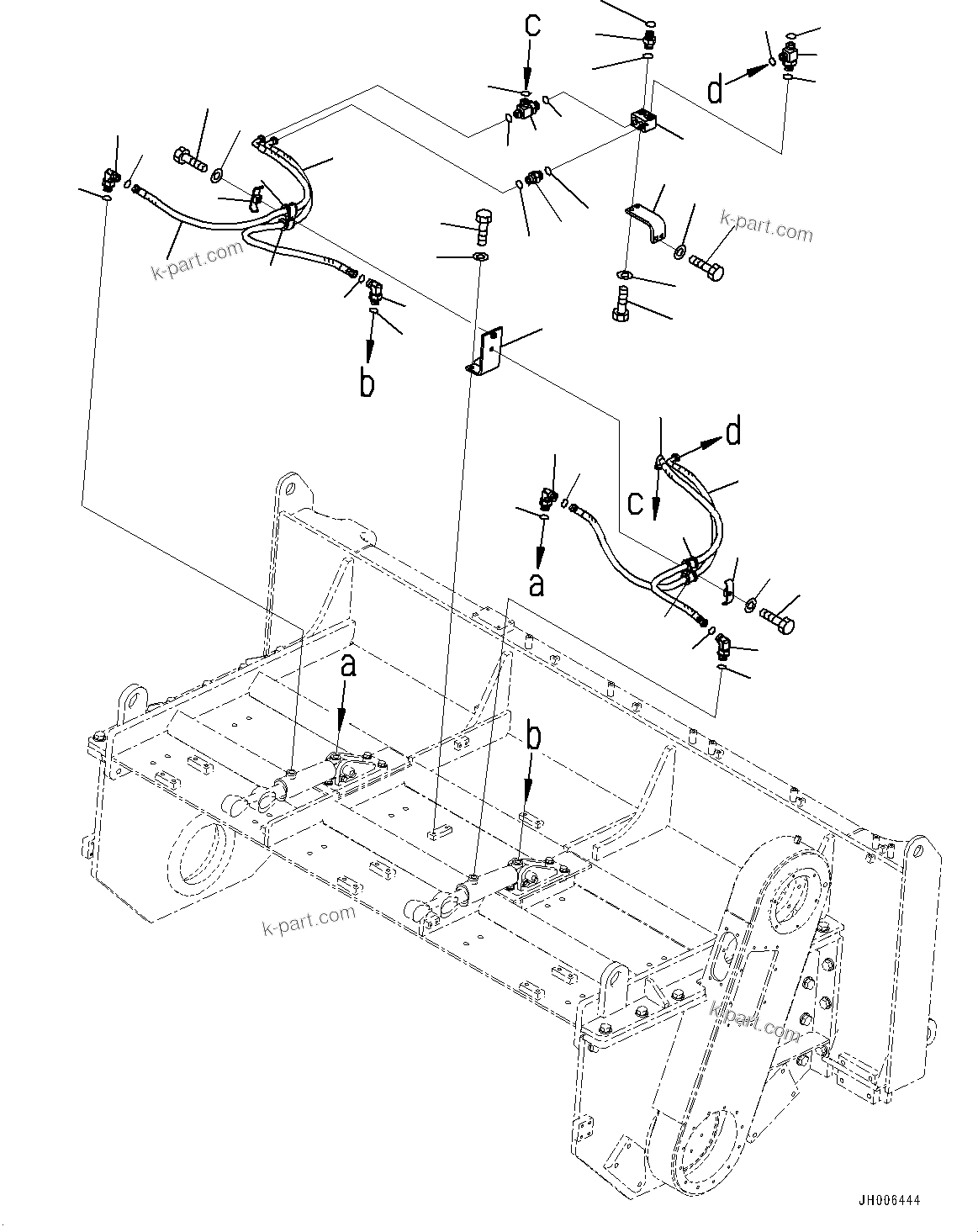 Komatsu parts book diagram for D85MS-15 S/N 2101-UP: ROTOR, BASKET PIPING (1/2)(#2101-)