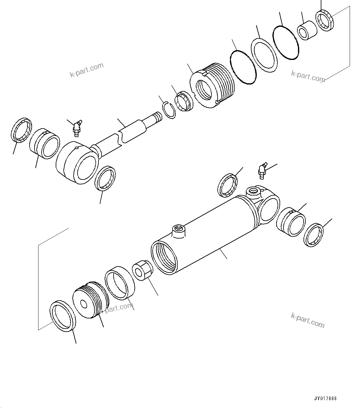 Komatsu parts book diagram for D85MS-15 S/N 2101-UP: ROTOR, BASKET CYLINDER(#2101-)