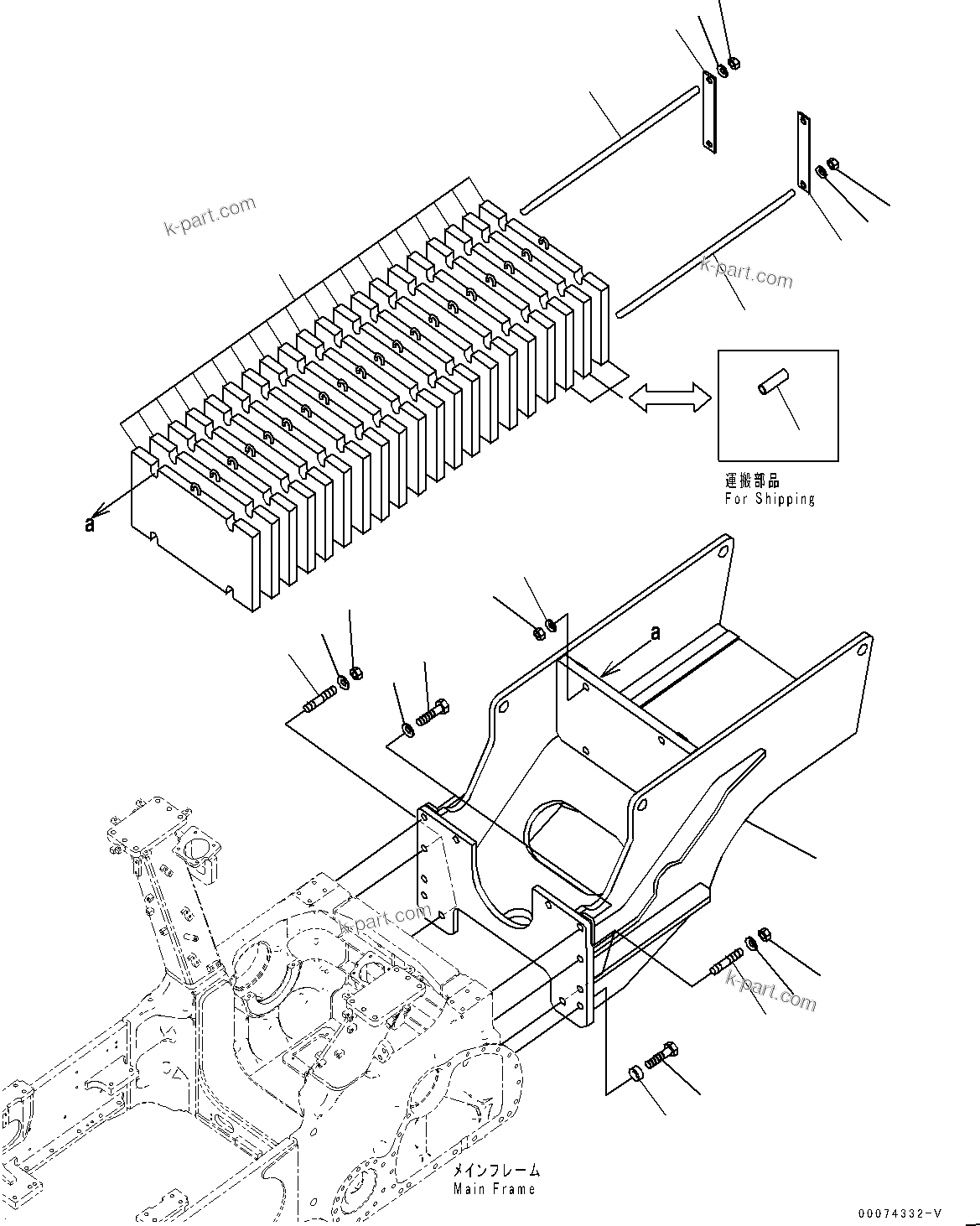 Komatsu parts book diagram for D85MS-15 S/N 2101-UP: COUNTERWEIGHT, (#1006-)