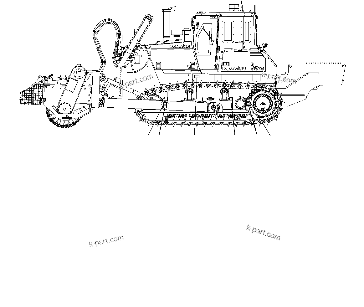 Komatsu parts book diagram for D85MS-15 S/N 2101-UP: BALANCING MARK, (#1006-)