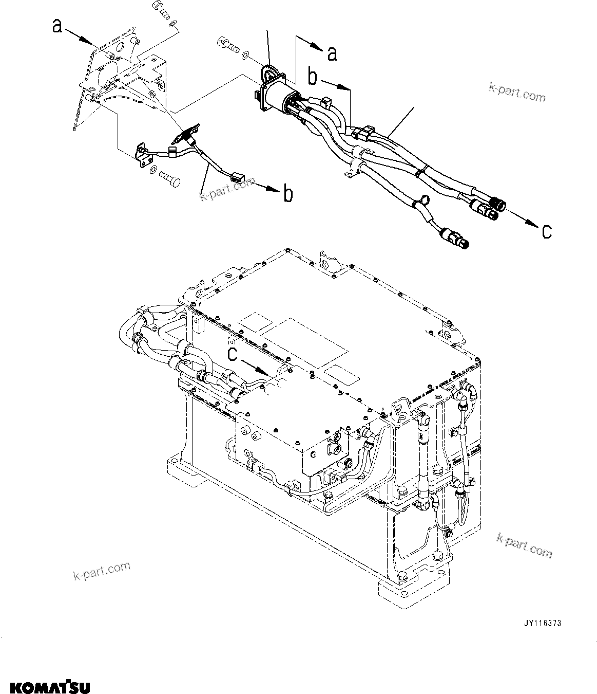 Komatsu parts book diagram for PC33E-6 S/N 2201-UP: BATTERY, CHARGE CABLE(#2201-)