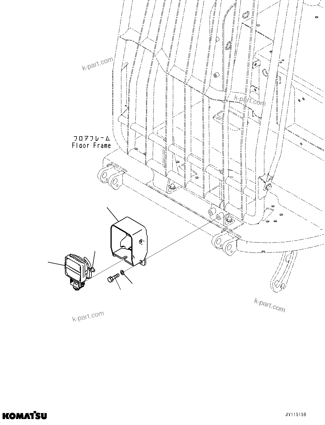 Komatsu parts book diagram for PC33E-6 S/N 2201-UP: LAMP, (#2201-)