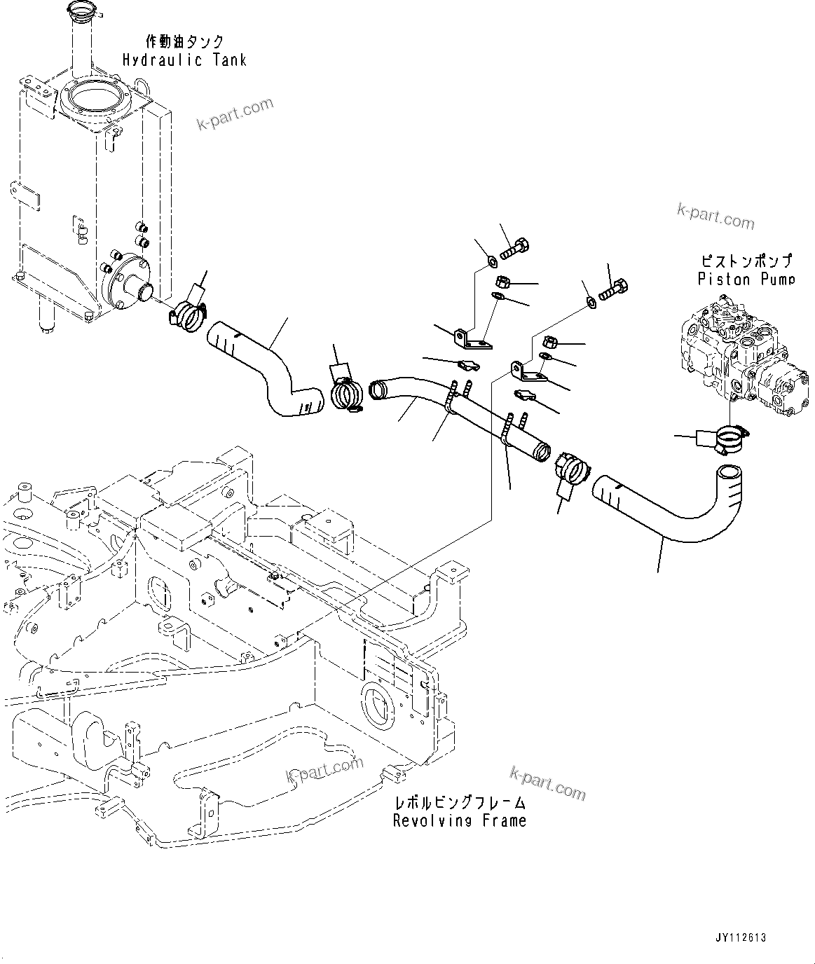 Komatsu parts book diagram for PC33E-6 S/N 2201-UP: SUCTION PIPING, (#2201-)
