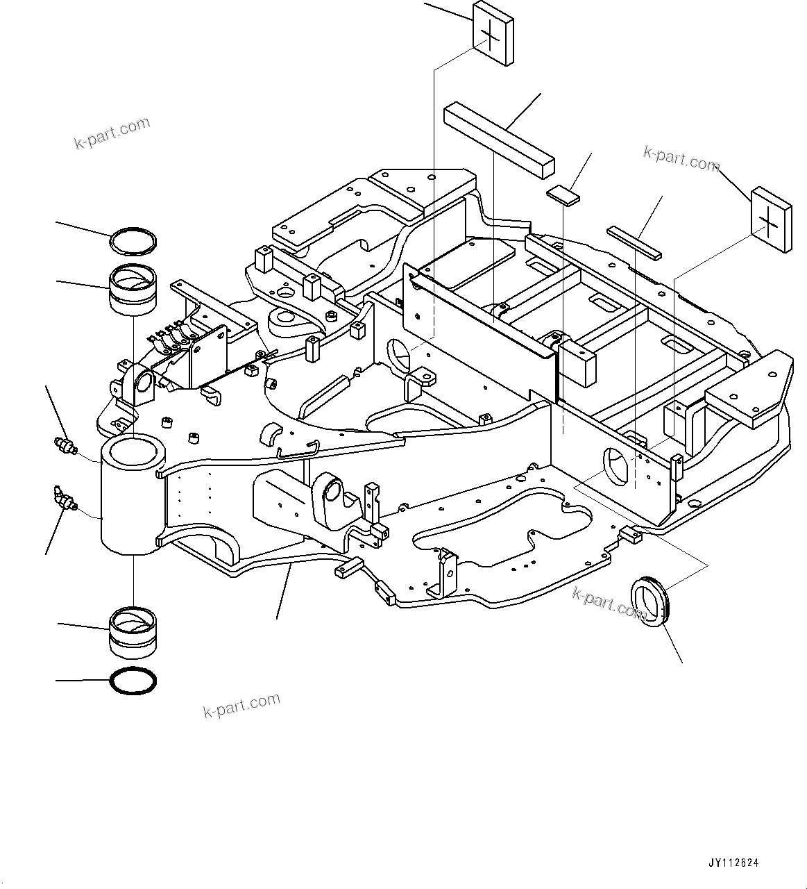Komatsu parts book diagram for PC33E-6 S/N 2201-UP: REVOLVING FRAME, (#2201-)