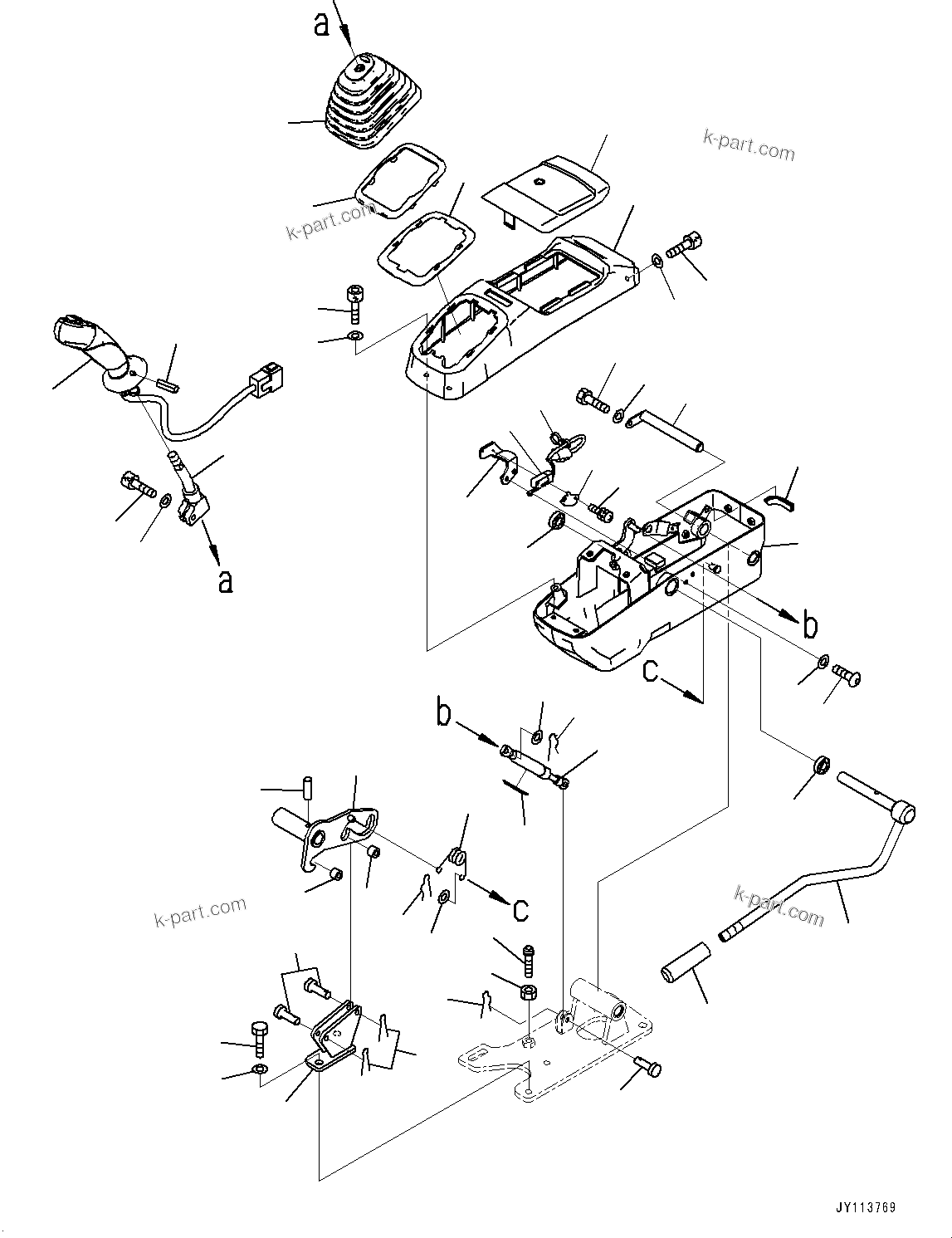 Komatsu parts book diagram for PC33E-6 S/N 2201-UP: CAB, FLOOR, CONSOLE, L.H.(#2201-)