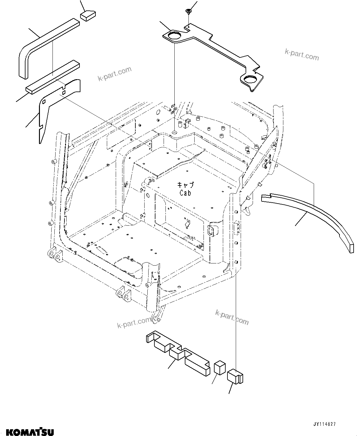 Komatsu parts book diagram for PC33E-6 S/N 2201-UP: CAB, FLOOR, UNDER SHEET(#2201-)