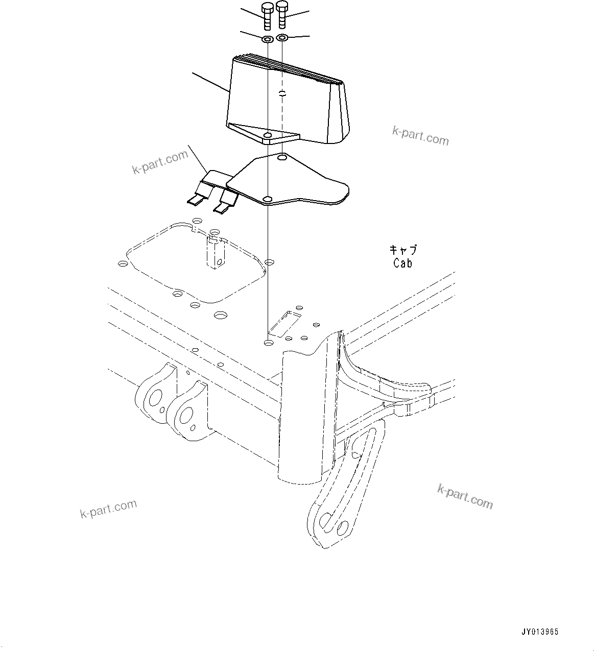 Komatsu parts book diagram for PC33E-6 S/N 2201-UP: CAB, FOOTREST(#2201-)