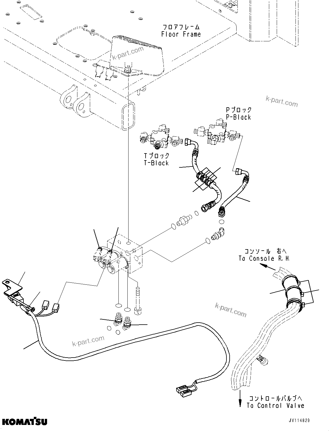 Komatsu parts book diagram for PC33E-6 S/N 2201-UP: CAB, ATTACHMENT PIPING(#2201-)