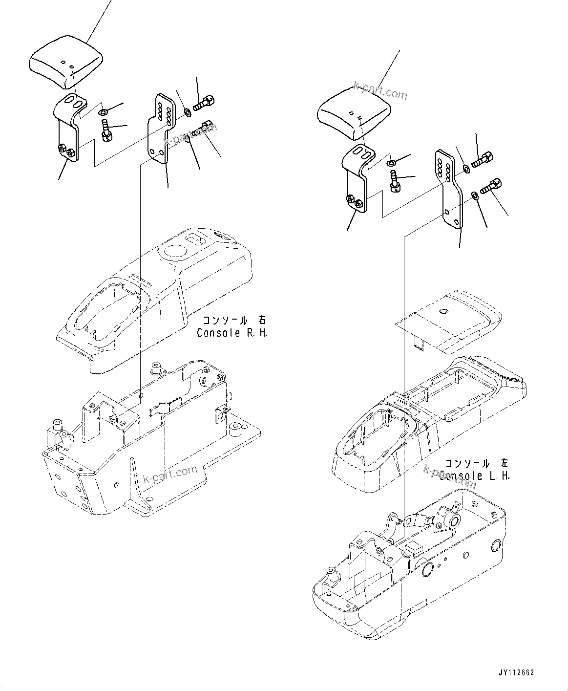 Komatsu parts book diagram for PC33E-6 S/N 2201-UP: FLOOR FRAME, WRIST REST(#2201-)