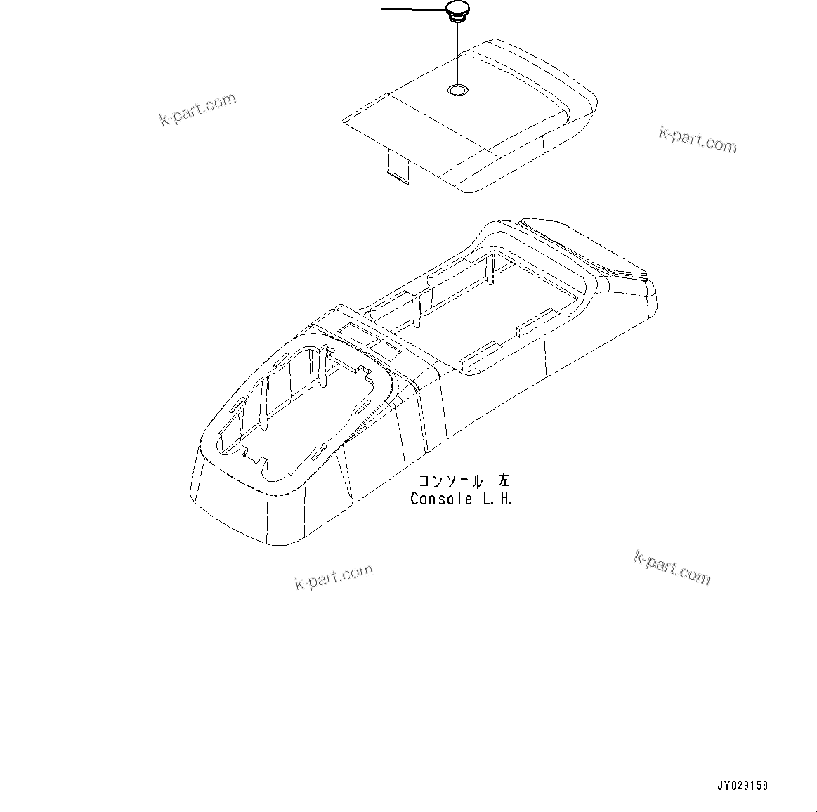Komatsu parts book diagram for PC33E-6 S/N 2201-UP: FLOOR FRAME, CAP, CONSOLE BOX(#2201-)