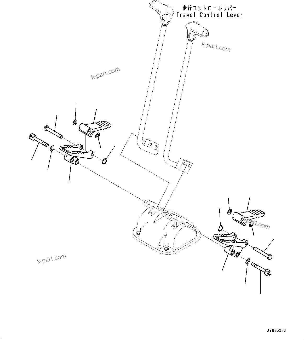 Komatsu parts book diagram for PC33E-6 S/N 2201-UP: FLOOR FRAME, TRAVEL PEDAL(#2201-)