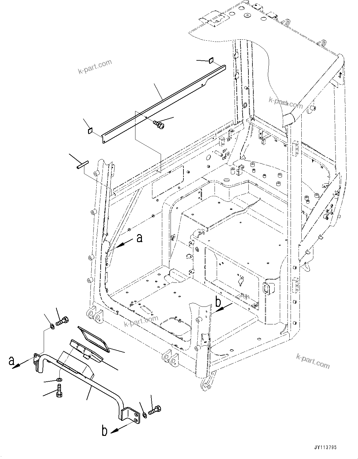 Komatsu parts book diagram for PC33E-6 S/N 2201-UP: CAB, REARVIEW MONITOR(#2201-)