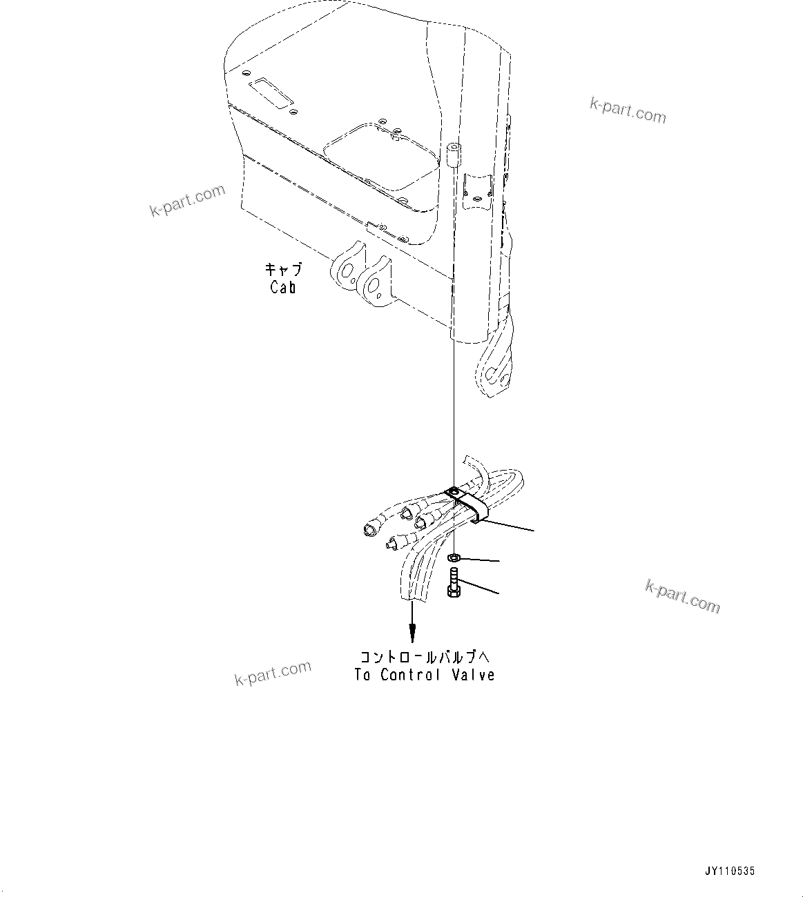 Komatsu parts book diagram for PC33E-6 S/N 2201-UP: CAB, HOSE CLAMP(#2201-)