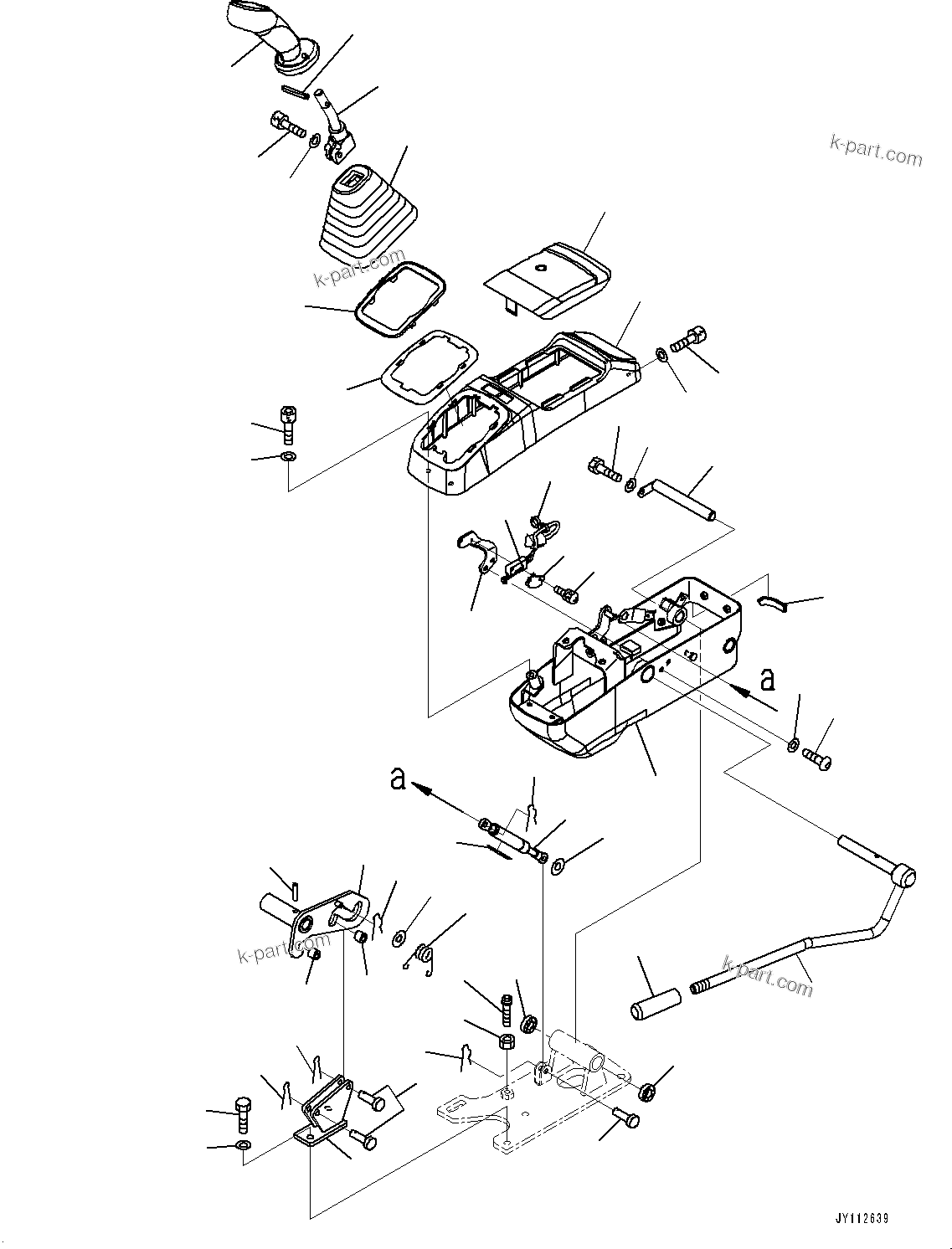 Komatsu parts book diagram for PC33E-6 S/N 2201-UP: FLOOR FRAME, FLOOR, CONSOLE, L.H.(#2201-)