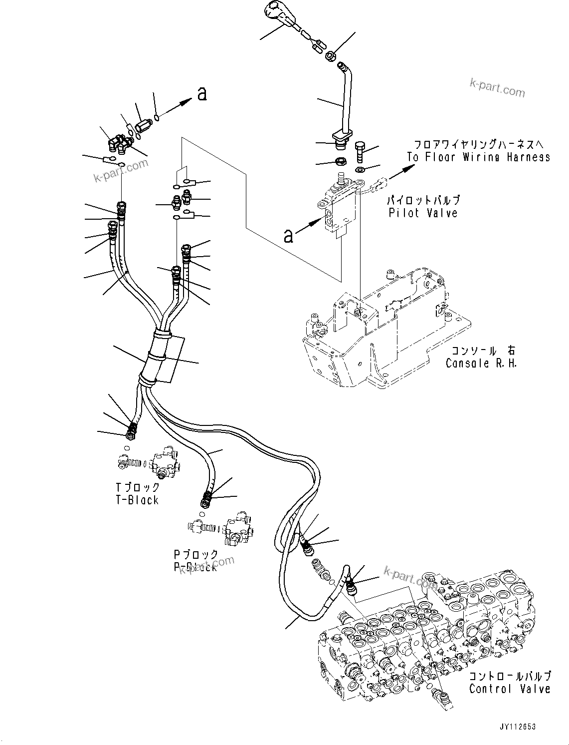 Komatsu parts book diagram for PC33E-6 S/N 2201-UP: FLOOR FRAME, BLADE CONTROL LEVER(#2201-)