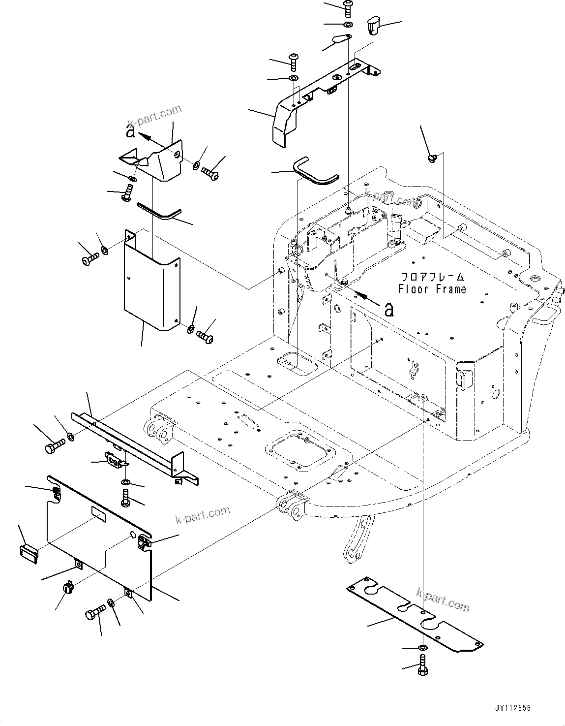 Komatsu parts book diagram for PC33E-6 S/N 2201-UP: FLOOR FRAME, FLOOR COVER(#2201-)