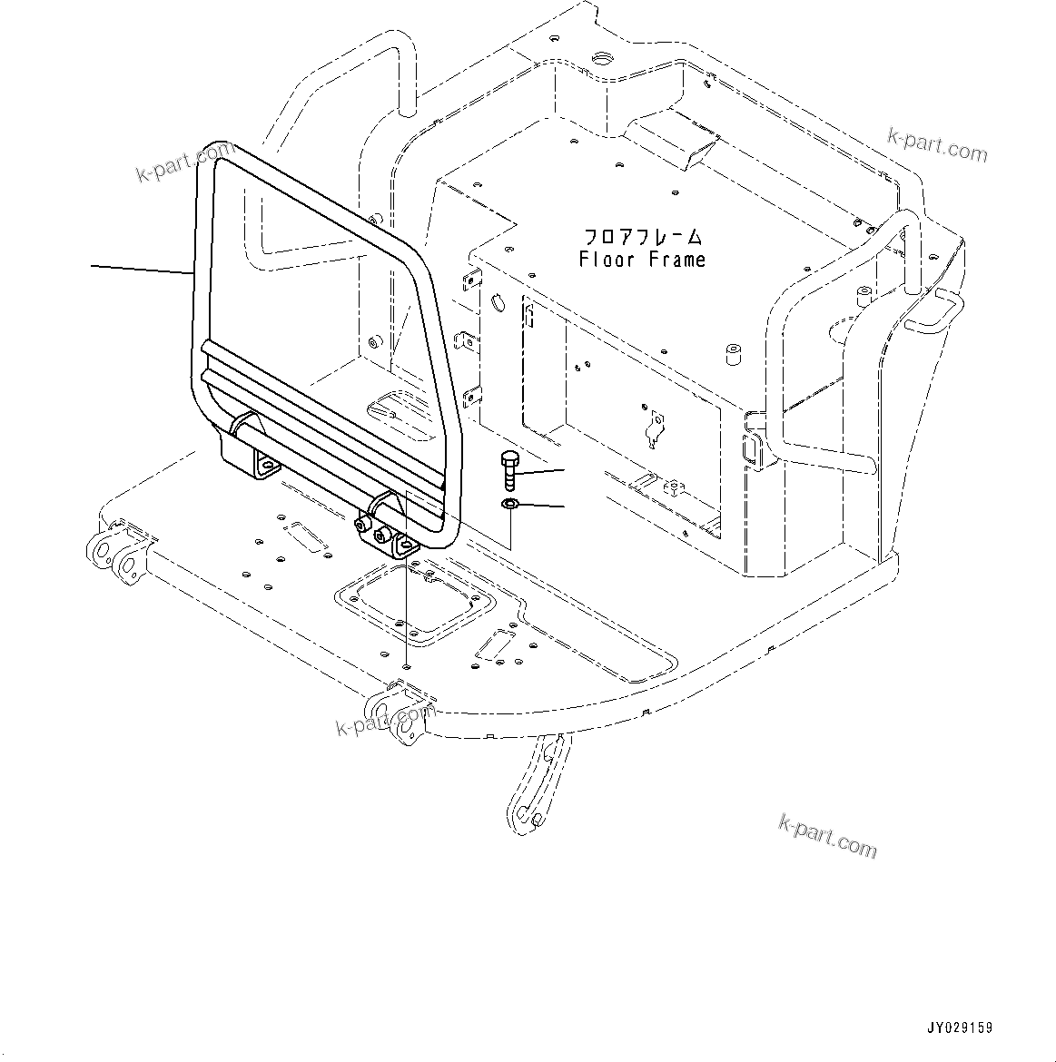 Komatsu parts book diagram for PC33E-6 S/N 2201-UP: HANDRAIL, (#2201-)