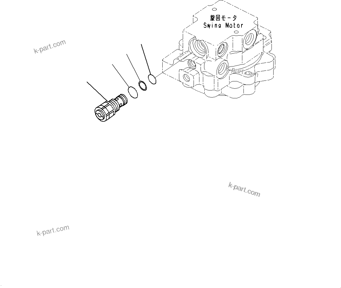 Komatsu parts book diagram for PC33E-6 S/N 2201-UP: SWING MACHINERY AND MOTOR, INNER PARTS, SWING MOTOR (2/2)(#2201-)