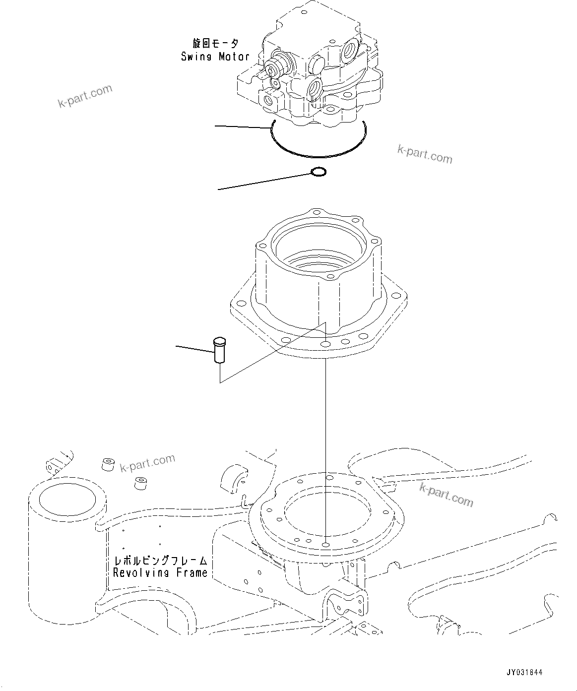Komatsu parts book diagram for PC33E-6 S/N 2201-UP: SWING MACHINERY AND MOTOR, RELATED PARTS(#2201-)