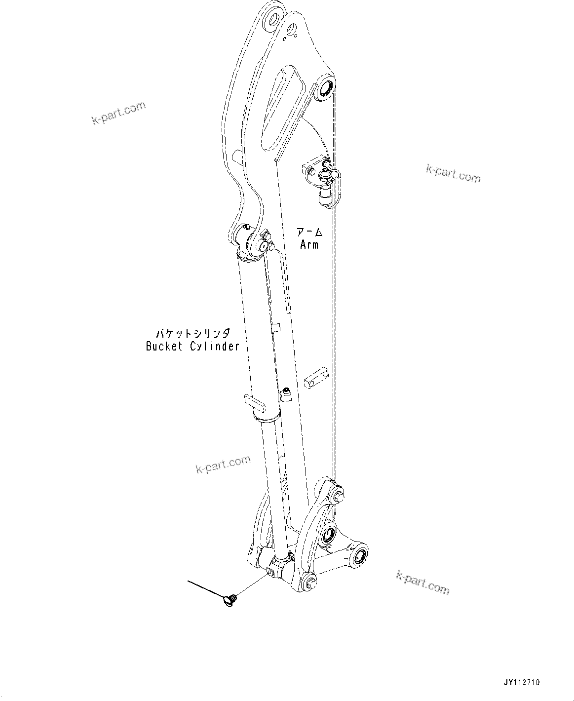 Komatsu parts book diagram for PC33E-6 S/N 2201-UP: BUCKET LINK, CAP(#2201-)