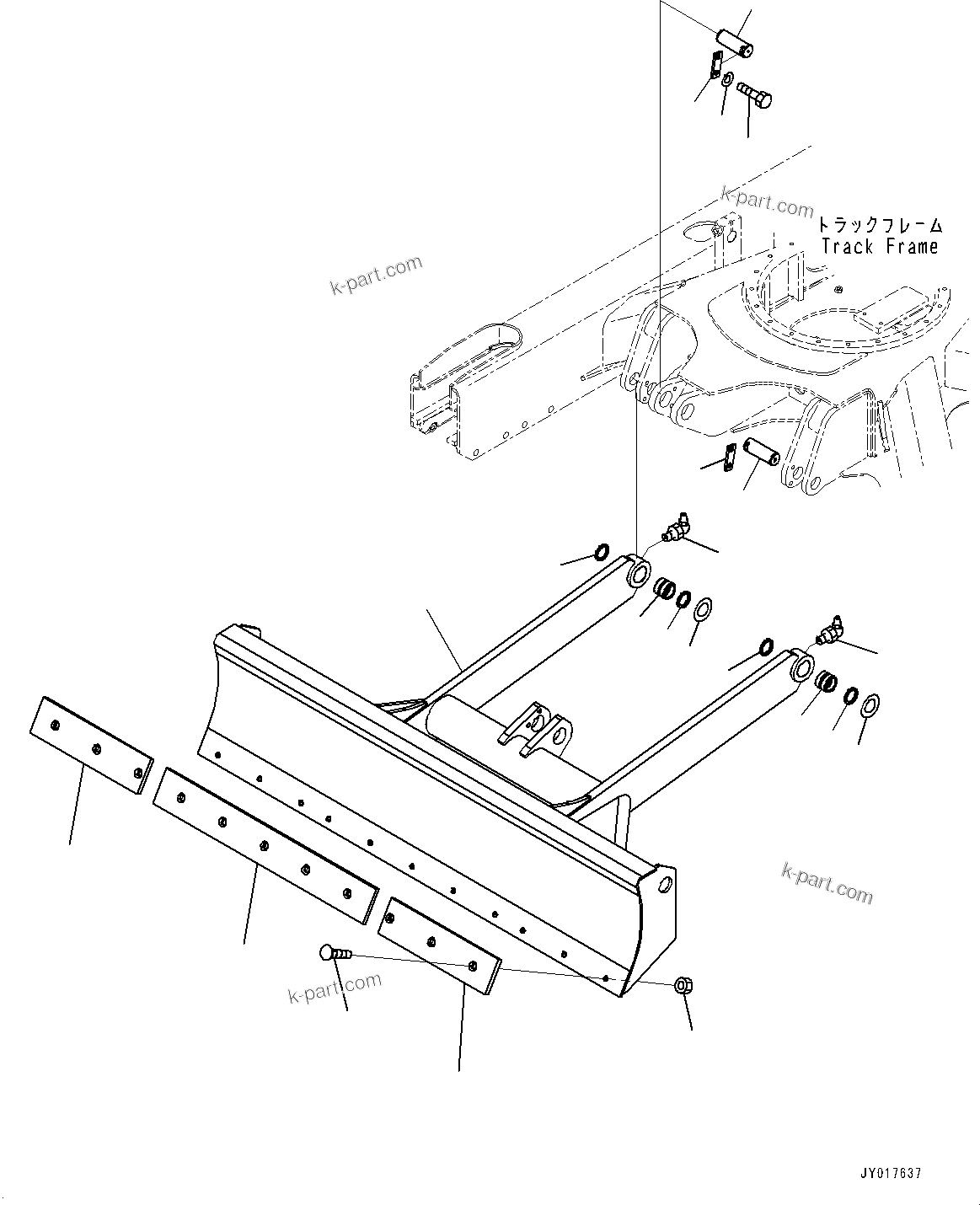Komatsu parts book diagram for PC33E-6 S/N 2201-UP: BLADE, (#2201-)