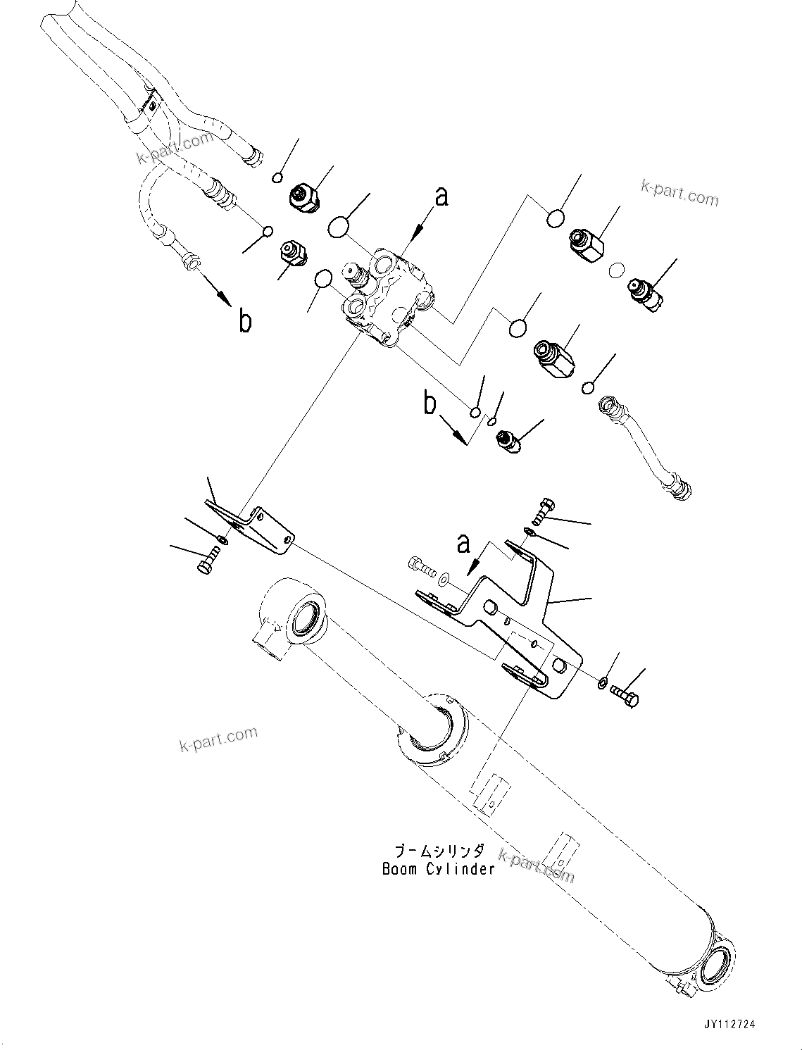 Komatsu parts book diagram for PC33E-6 S/N 2201-UP: ANTI-DROP VALVE, BOOM AND ARM, CONNECTING PARTS, BOOM ANTI-DROP VALVE(#2201-)