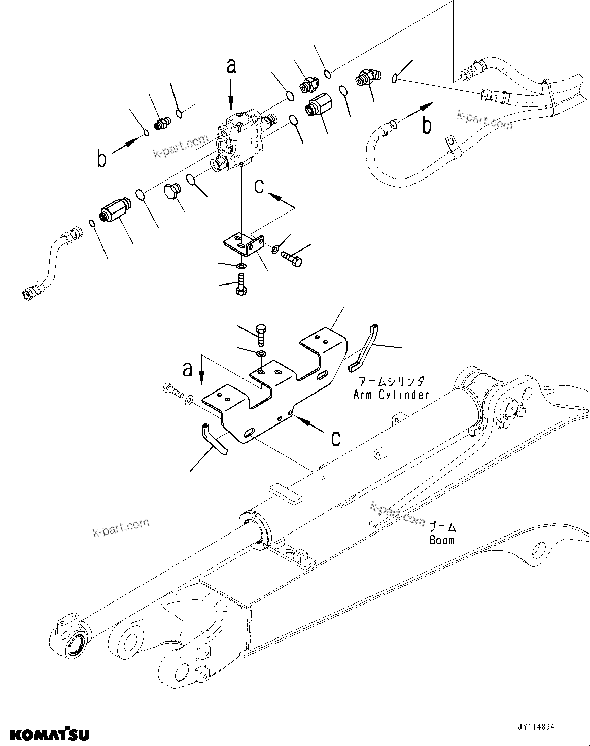 Komatsu parts book diagram for PC33E-6 S/N 2201-UP: ANTI-DROP VALVE, BOOM AND ARM, CONNECTING PARTS, ARM ANTI-DROP VALVE(#2201-)