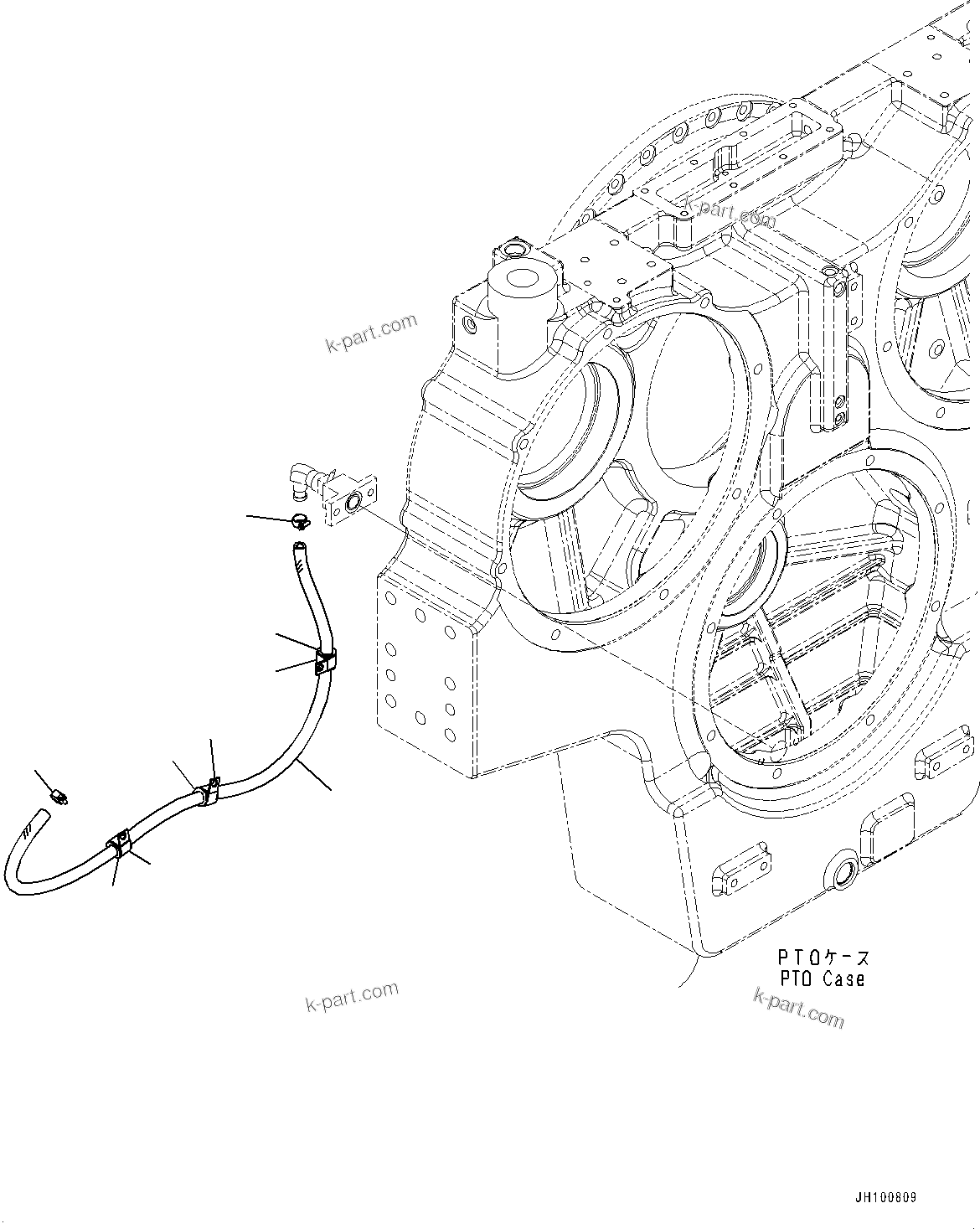 Komatsu parts book diagram for PC2000-11R S/N 31001-UP: PTO (POWER TAKE OFF), DRAIN PIPING (SERVICE CENTER)(#30016-)