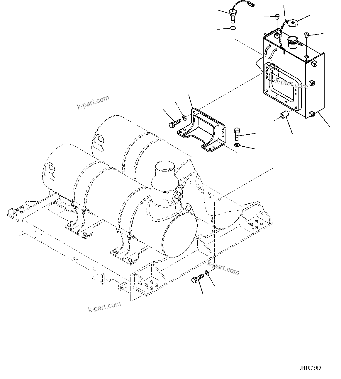Komatsu parts book diagram for PC2000-11R S/N 31001-UP: COOLING SYSTEM, DEAERATION TANK(#30001-)