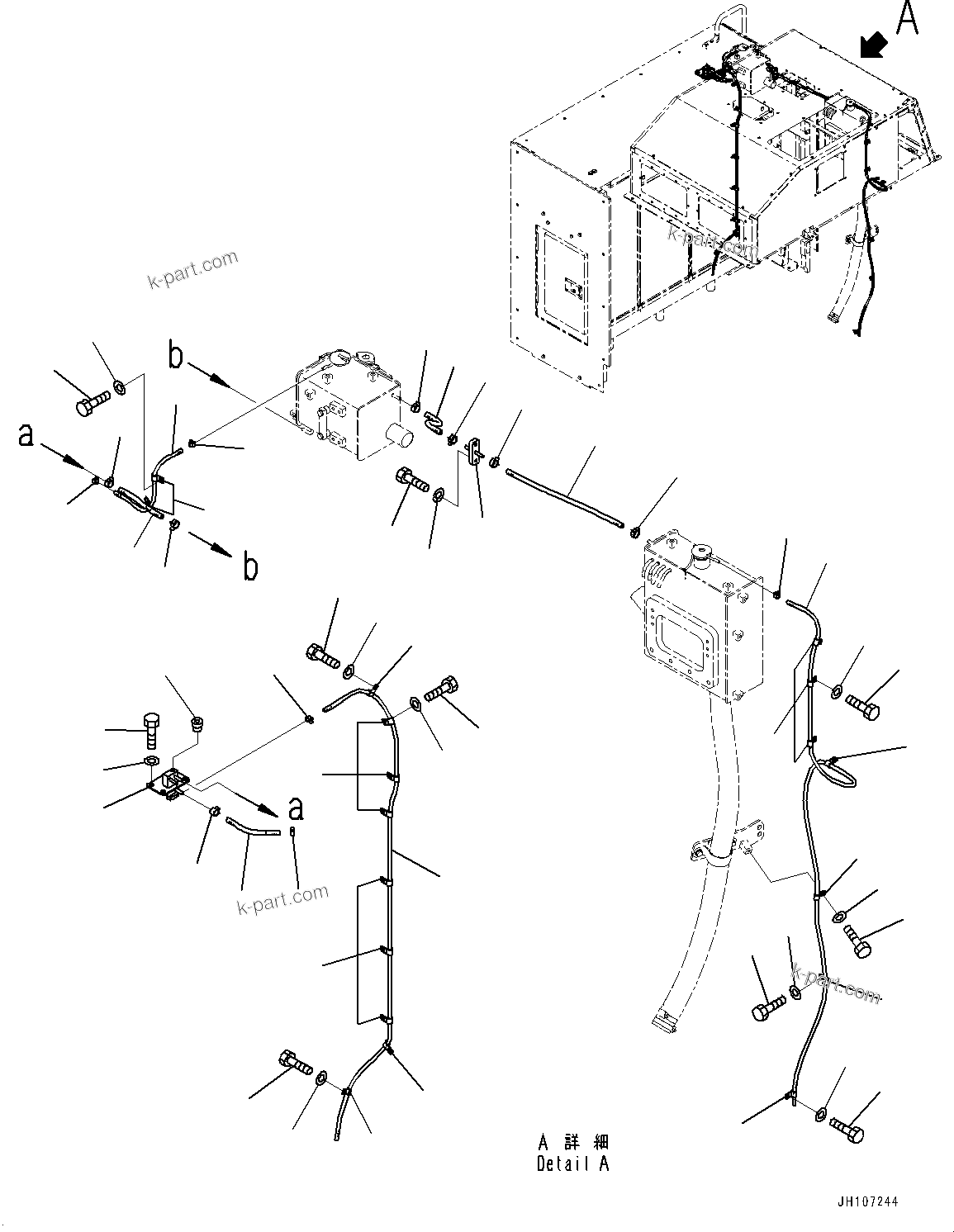 Komatsu parts book diagram for PC2000-11R S/N 31001-UP: COOLING SYSTEM, SUB-TANK PIPING(#30001-)