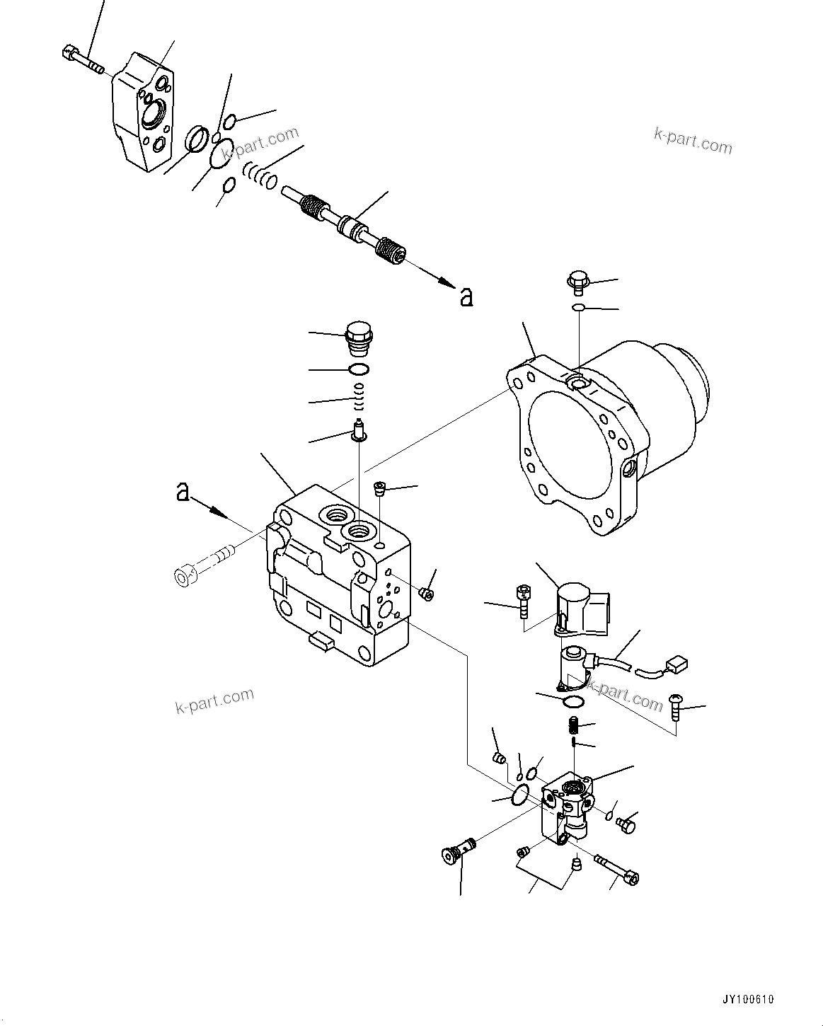 Komatsu parts book diagram for PC2000-11R S/N 31001-UP: COOLING SYSTEM, FAN MOTOR (4/6) (OIL AND COOLANT SIDE)(#30001-)