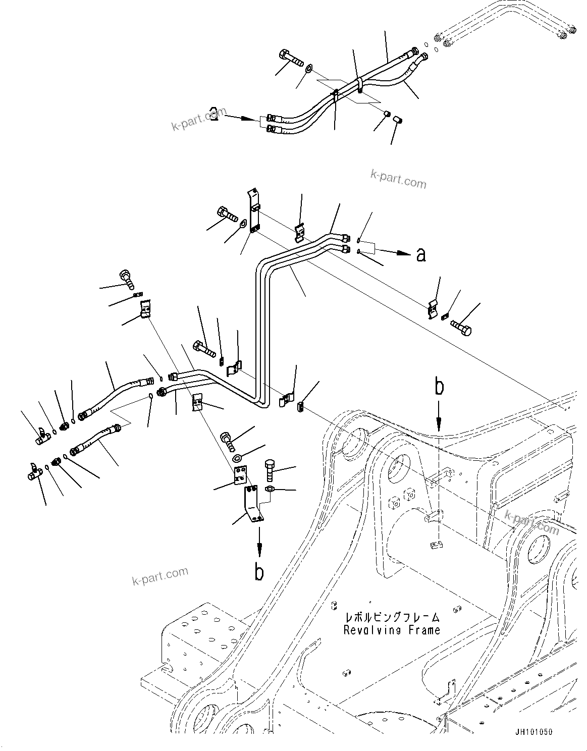 Komatsu parts book diagram for PC2000-11R S/N 31001-UP: FUEL PIPING, REVOLVING FRAME FUEL SUPPLY PIPING(#30001-)