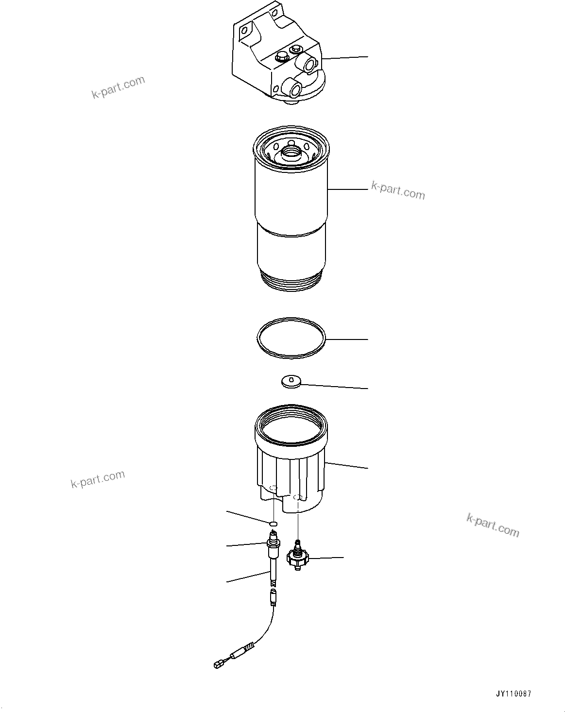 Komatsu parts book diagram for PC2000-11R S/N 31001-UP: FUEL PIPING, INNER PARTS, FUEL PREFILTER(#30039-)