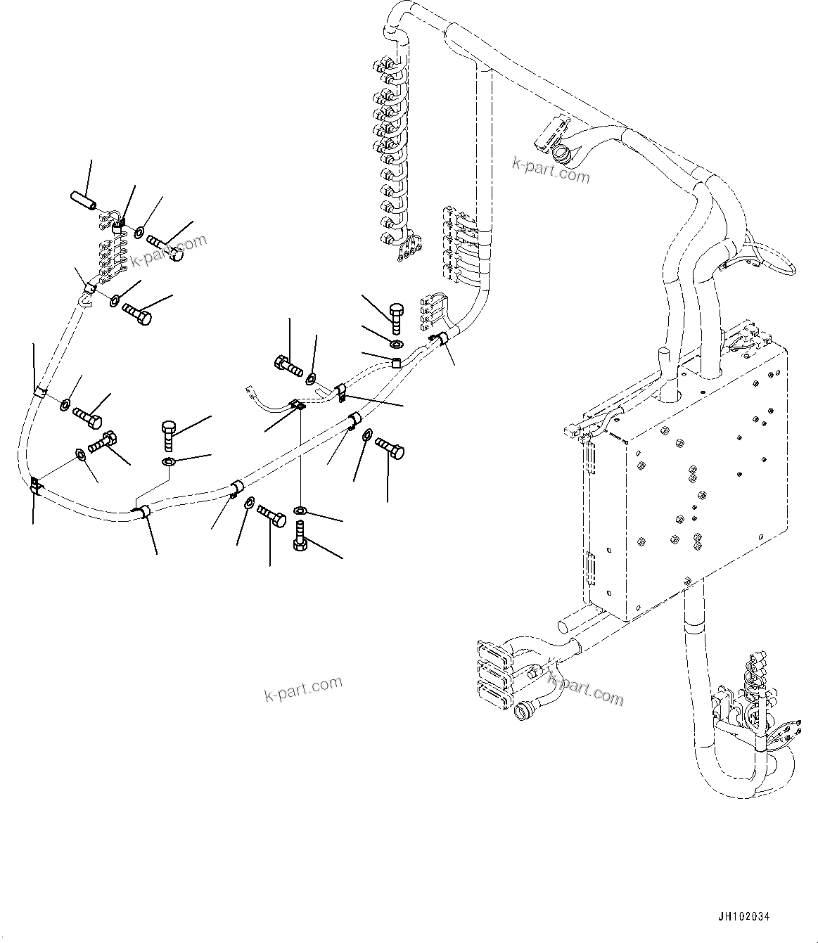 Komatsu parts book diagram for PC2000-11R S/N 31001-UP: ELECTRIC WIRING HARNESS, CAB BASE, CLIP (1/3)(#30001-)
