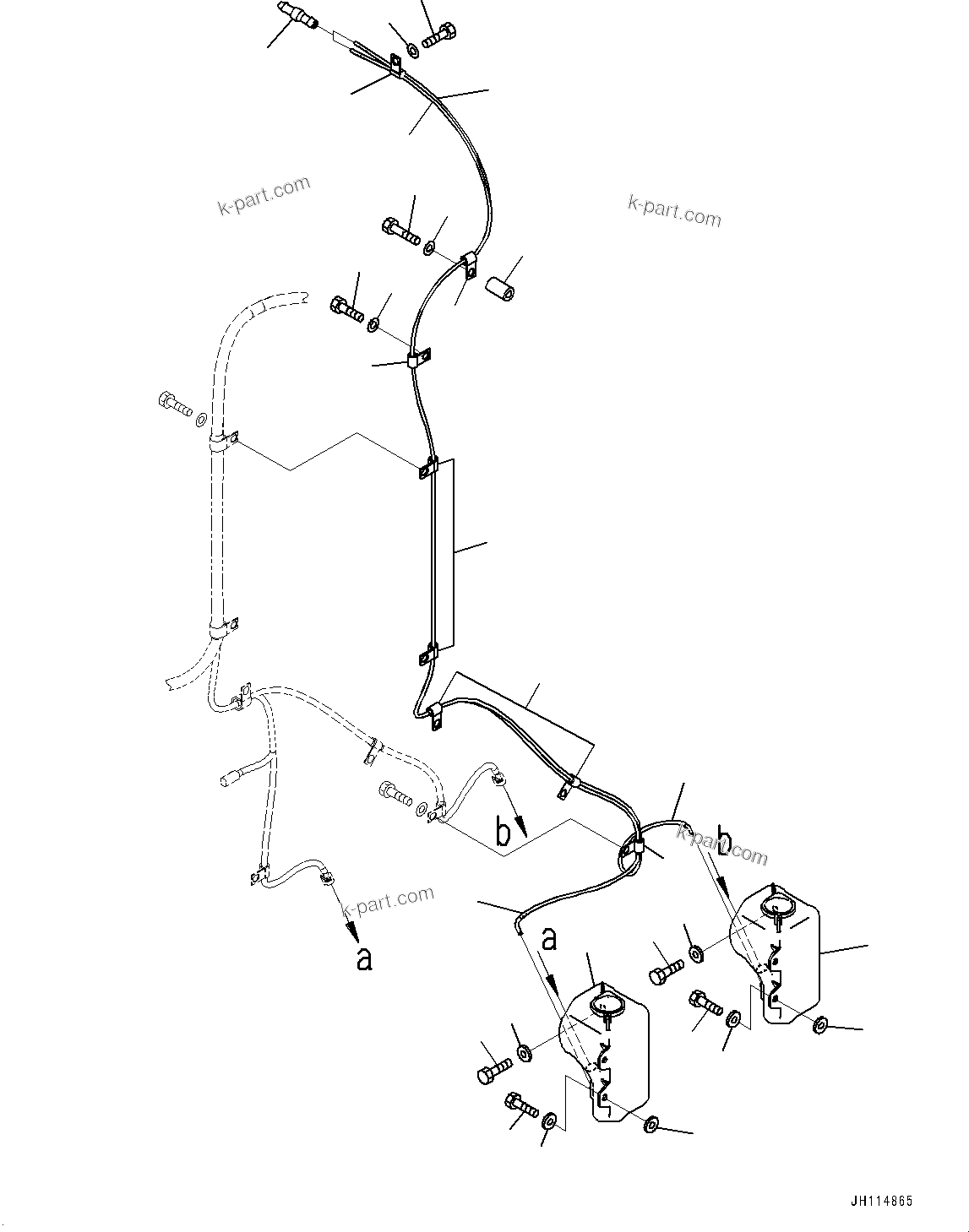 Komatsu parts book diagram for PC2000-11R S/N 31001-UP: ELECTRIC WIRING HARNESS, CAB BASE, WINDOW WASHER(#30001-)