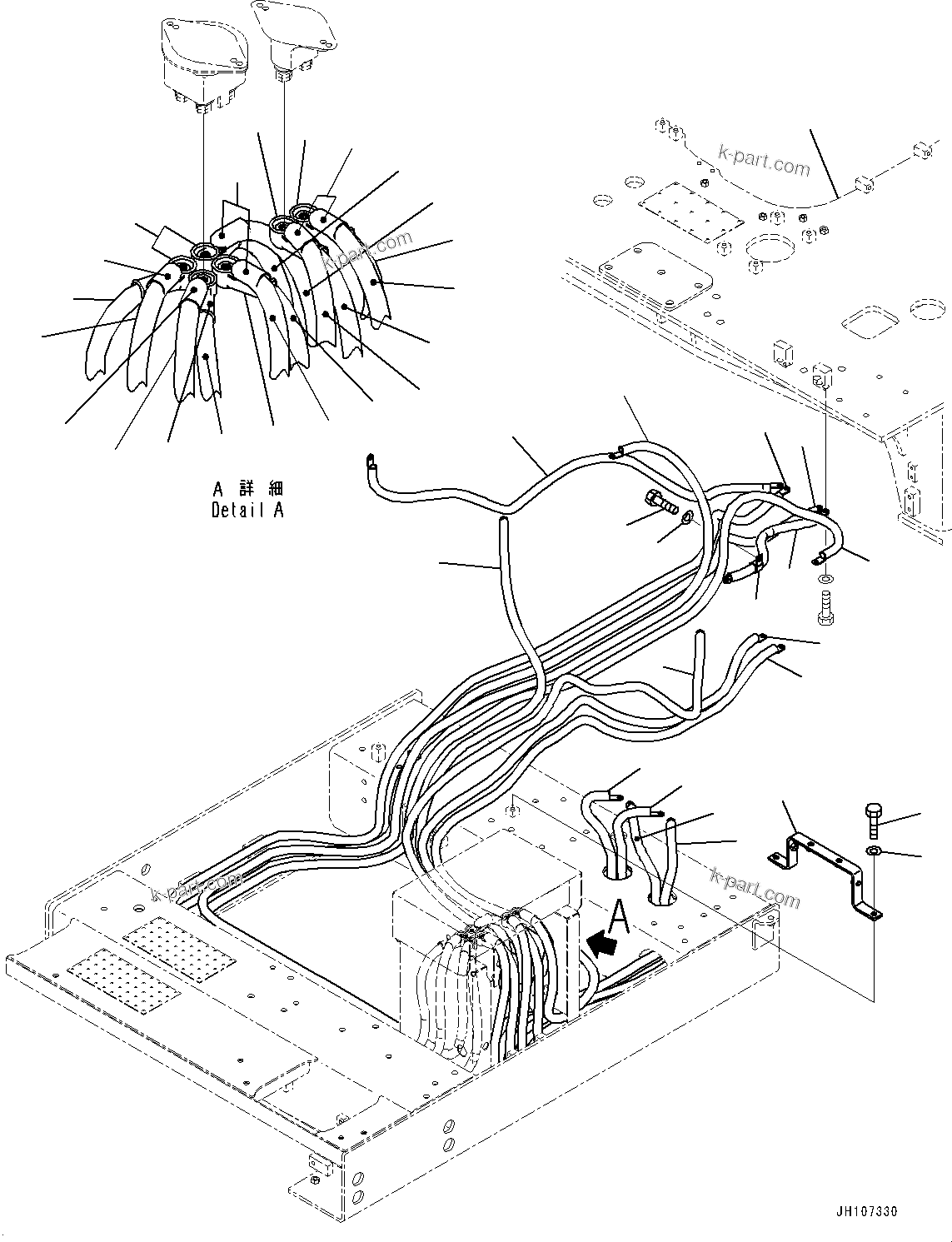 Komatsu parts book diagram for PC2000-11R S/N 31001-UP: ELECTRIC WIRING HARNESS, ISOLATOR CABLE(#30001-)