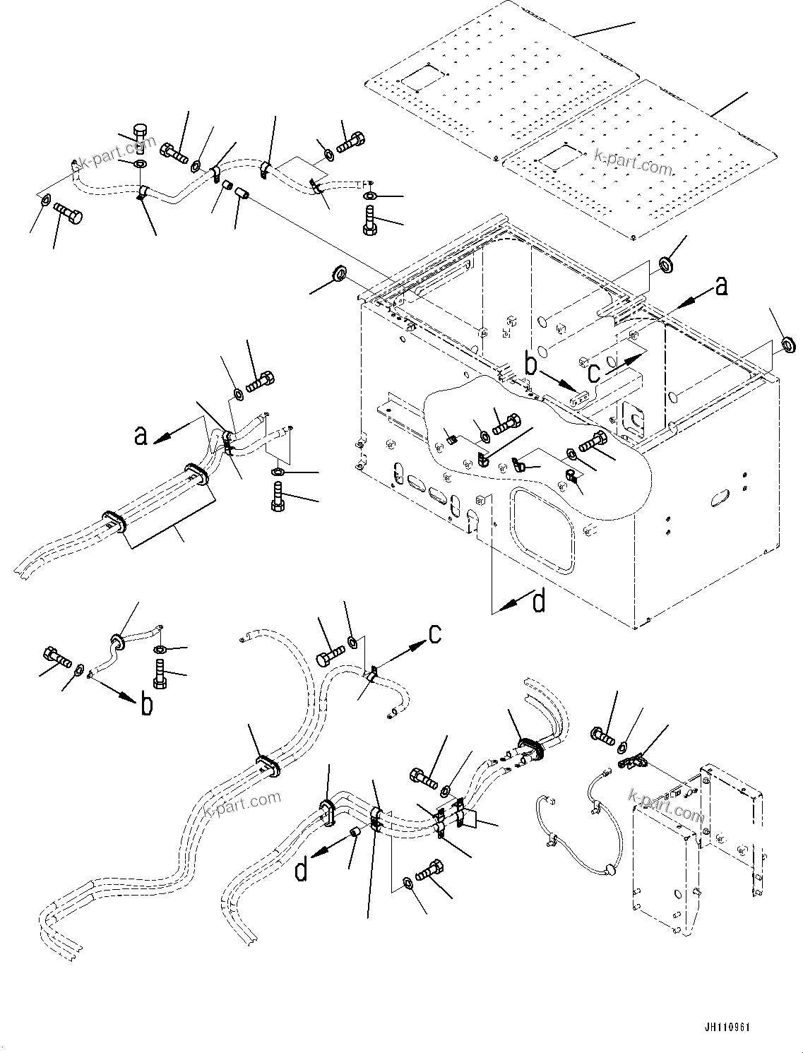 Komatsu parts book diagram for PC2000-11R S/N 31001-UP: ELECTRIC WIRING HARNESS, CLAMP (2/2)(#30001-)