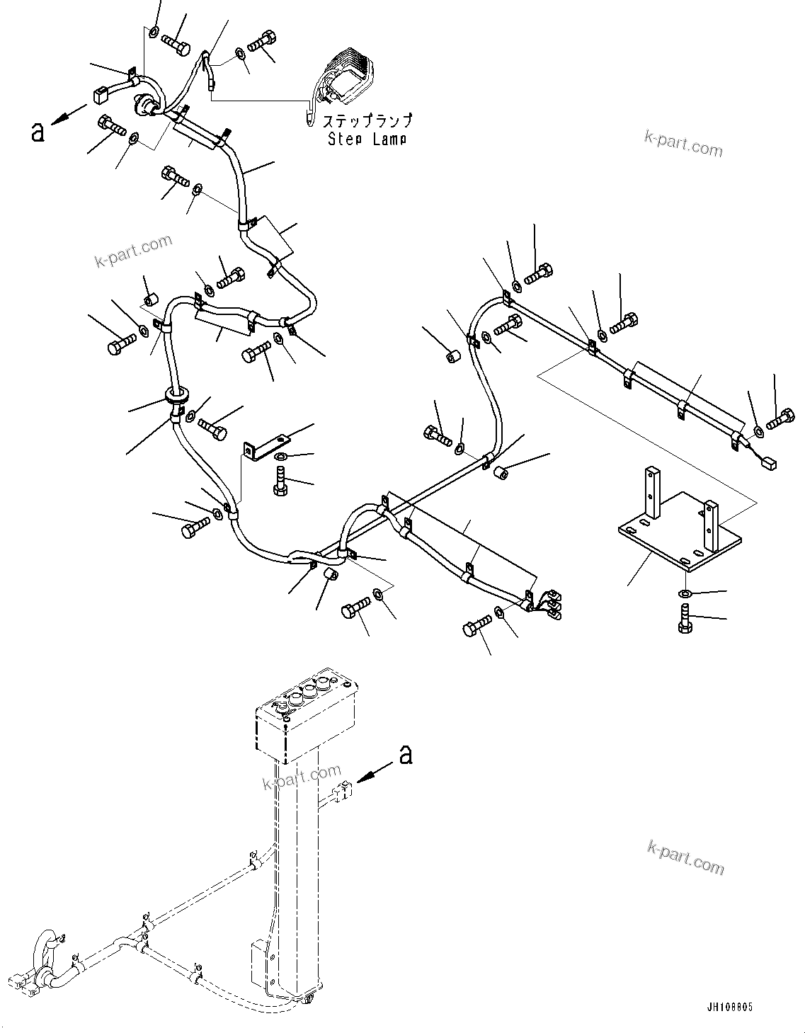 Komatsu parts book diagram for PC2000-11R S/N 31001-UP: ELECTRIC WIRING HARNESS, CAB, WORKING LAMP(#30001-)
