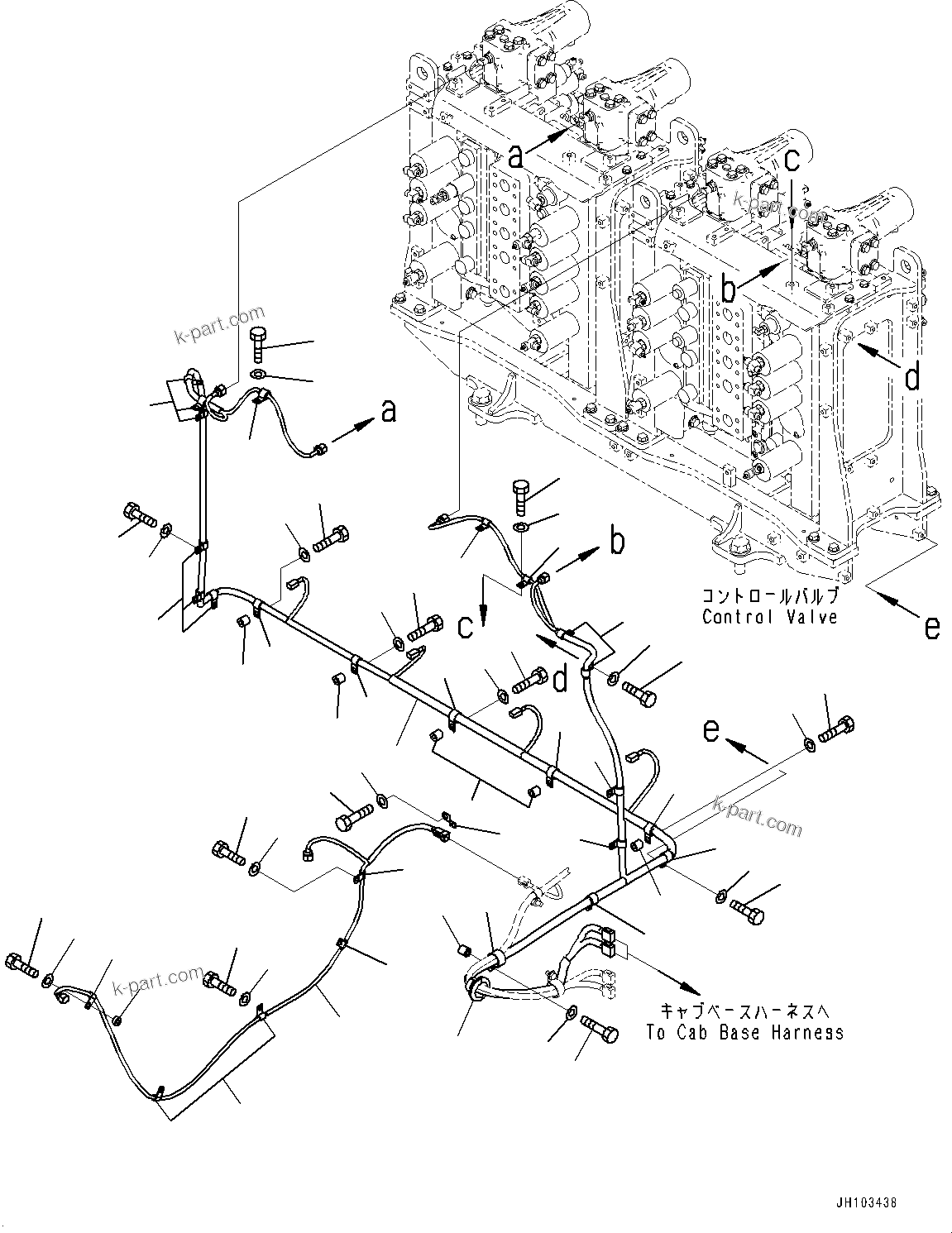 Komatsu parts book diagram for PC2000-11R S/N 31001-UP: ELECTRIC WIRING HARNESS, VALVE WIRING HARNESS(#30001-)