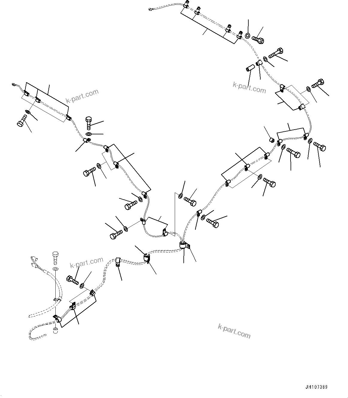 Komatsu parts book diagram for PC2000-11R S/N 31001-UP: ELECTRIC WIRING HARNESS, CLIP (2/4)(#30001-)