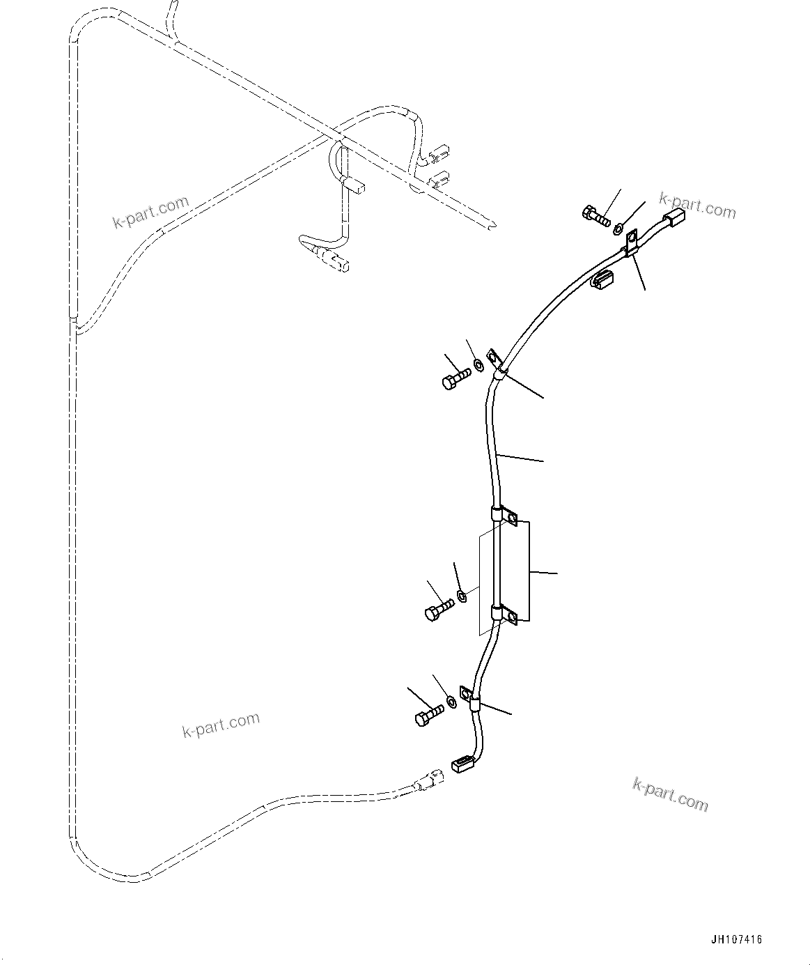 Komatsu parts book diagram for PC2000-11R S/N 31001-UP: ELECTRIC WIRING HARNESS, WIRING HARNESS AND CLIP (3/4)(#30001-)