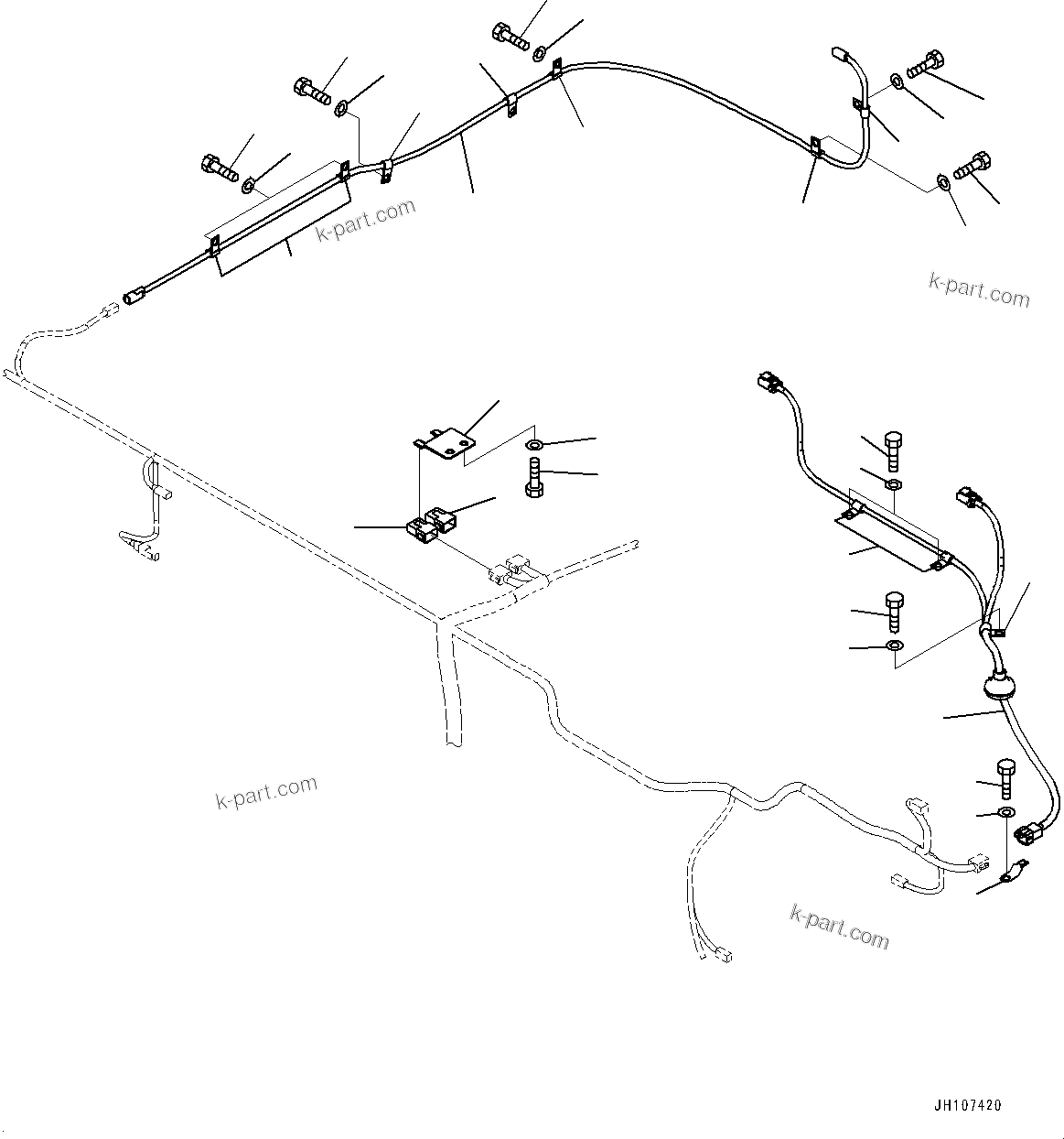 Komatsu parts book diagram for PC2000-11R S/N 31001-UP: ELECTRIC WIRING HARNESS, WIRING HARNESS AND CLIP (4/4)(#30001-)