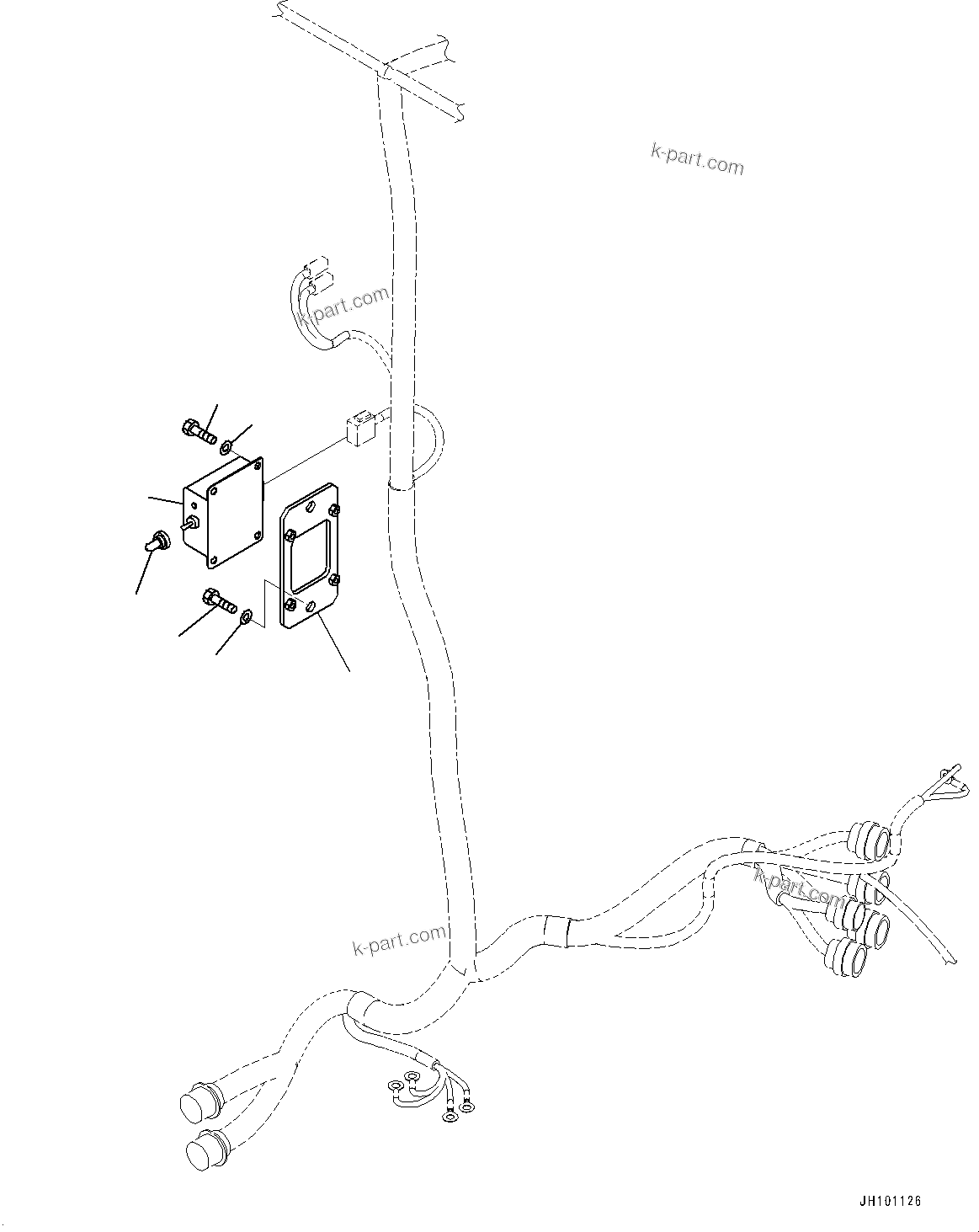 Komatsu parts book diagram for PC2000-11R S/N 31001-UP: ELECTRIC WIRING HARNESS, PRIMING PUMP SWITCH(#30001-)