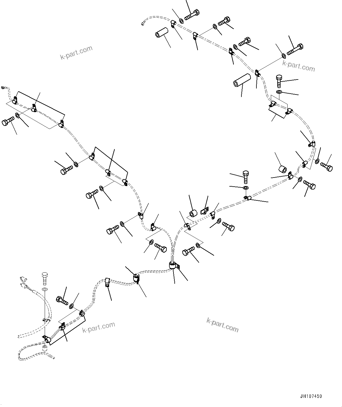 Komatsu parts book diagram for PC2000-11R S/N 31001-UP: ELECTRIC WIRING HARNESS, CLIP (2/4) (LOADING SHOVEL, BOTTOM DUMP TYPE)(#30001-)