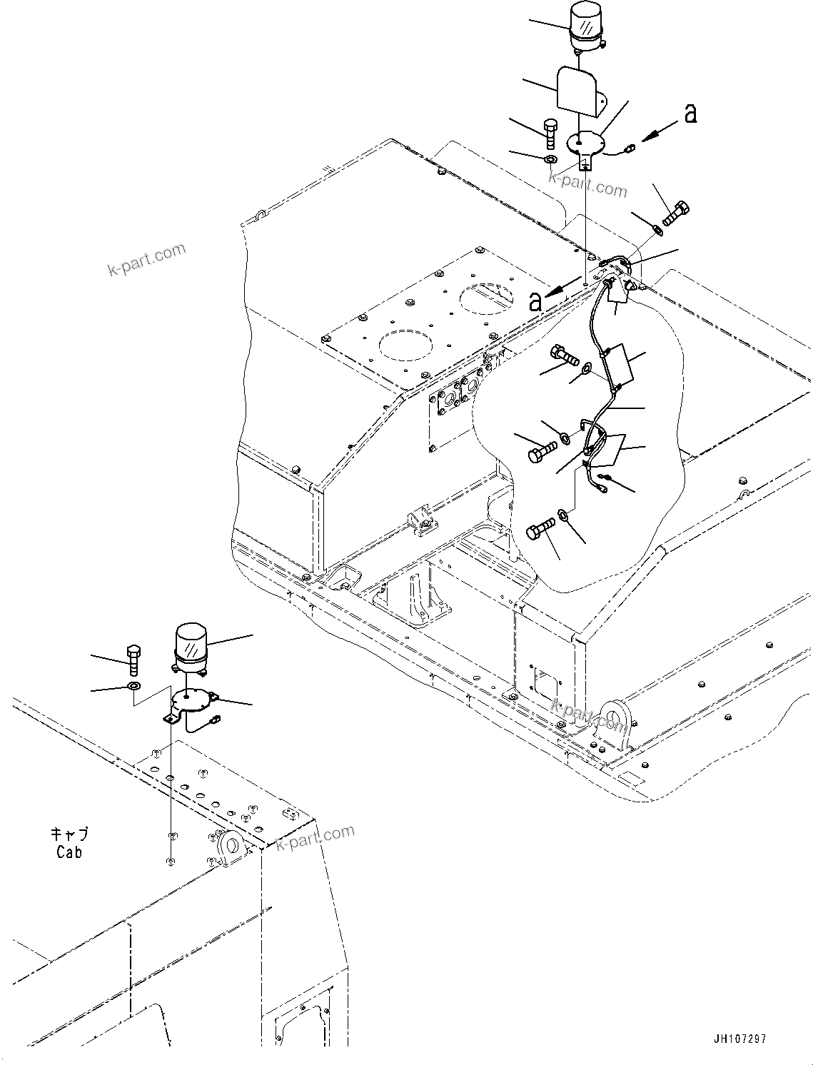 Komatsu parts book diagram for PC2000-11R S/N 31001-UP: BEACON LAMP, LAMP(#30016-30081)