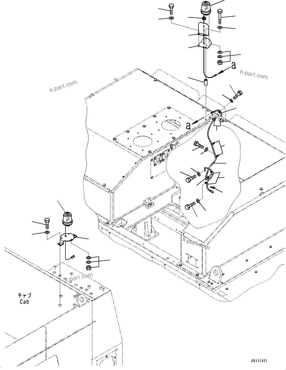 Komatsu parts book diagram for PC2000-11R S/N 31001-UP: BEACON LAMP, LAMP(#30082-)