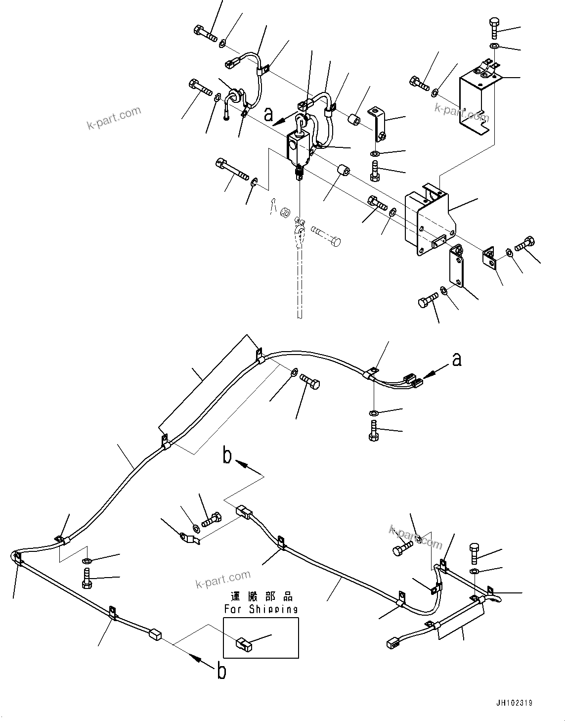 Komatsu parts book diagram for PC2000-11R S/N 31001-UP: ADDITIONAL ELECTRIC WIRING HARNESS, EMERGENCY SWITCH (2/3)(#30001-)