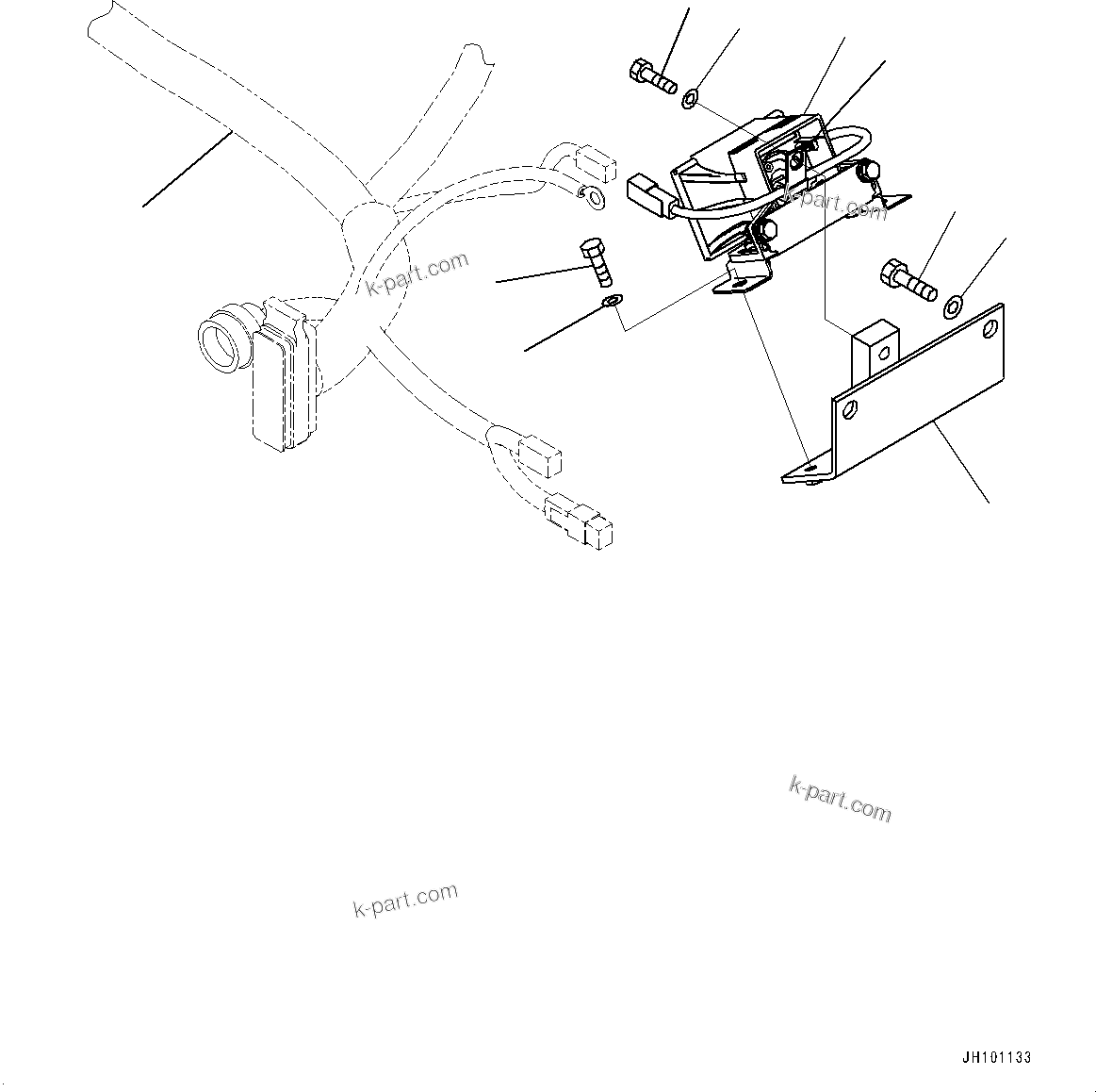 Komatsu parts book diagram for PC2000-11R S/N 31001-UP: TRAVEL ALARM, (#30001-)